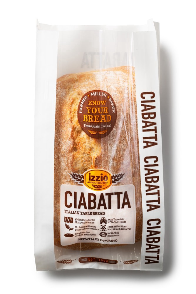 slide 2 of 3, Izzio Ciabatta Bread, 14 oz