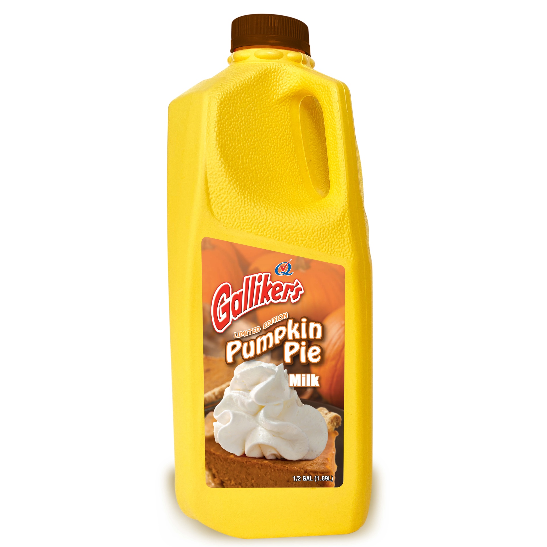 slide 1 of 1, Galliker's Pumpkin Pie Milk Half Gallon, 64 oz