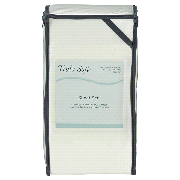 slide 1 of 1, Truly Soft Queen Sheet Set-White, 1 ct