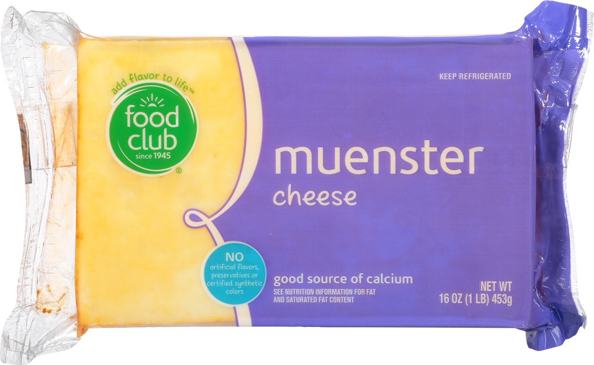 slide 9 of 11, Food Club Muenster Cheese, 16 oz