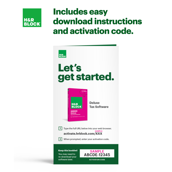 slide 3 of 4, H&R Block Deluxe Tax Software, 2024, Windows/Mac, Product Key/Download, 1 ct