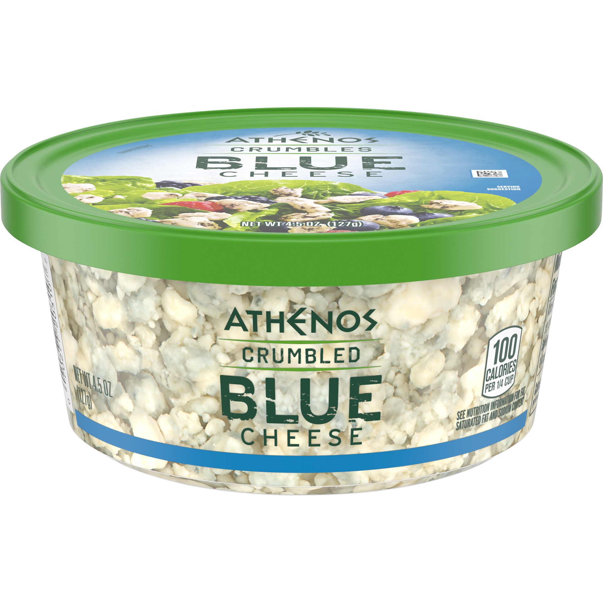 slide 1 of 47, Athenos Crumbled Blue Cheese, 4.5 oz Tub, 4.5 oz