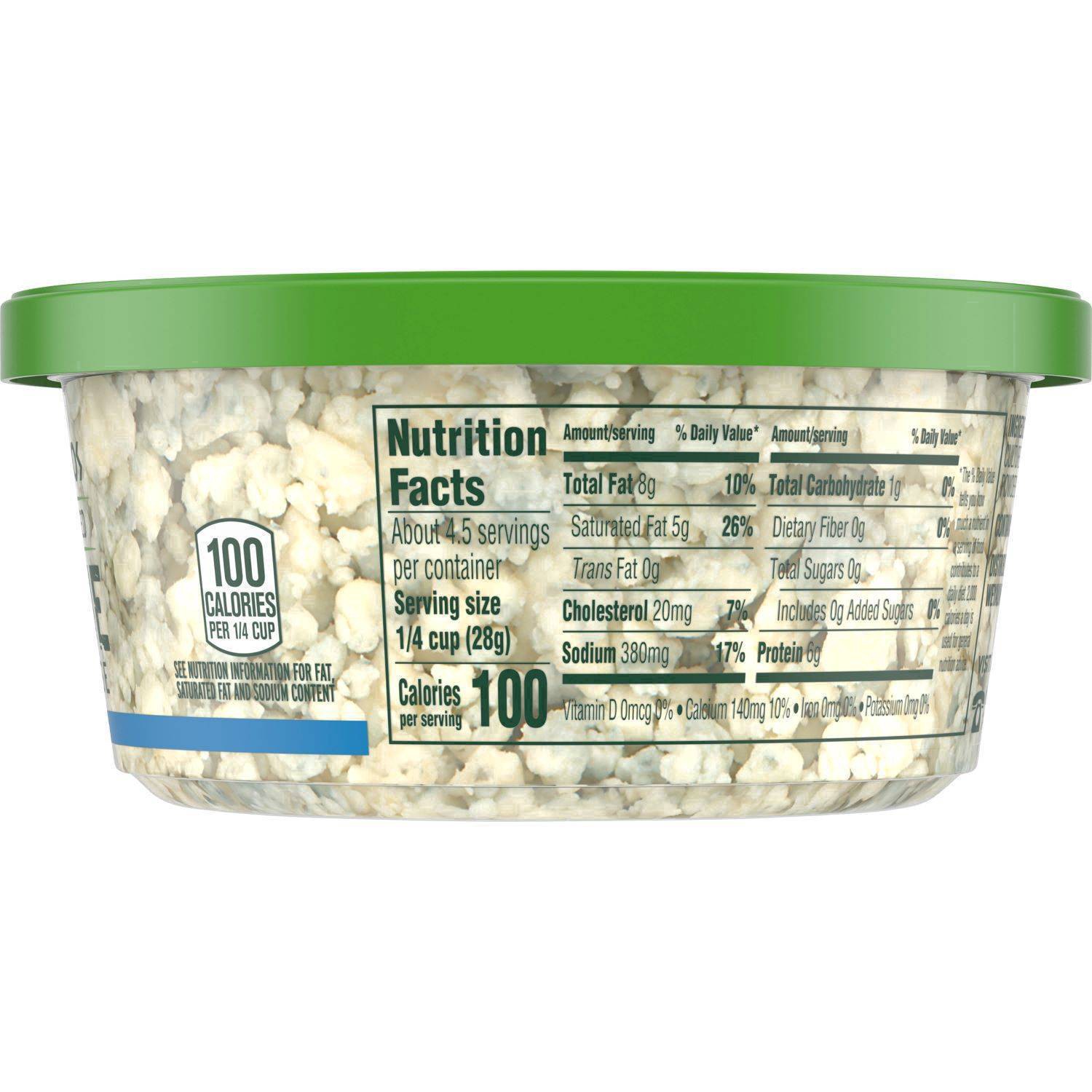 slide 31 of 47, Athenos Crumbled Blue Cheese, 4.5 oz Tub, 4.5 oz