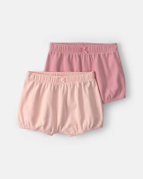 slide 1 of 4, Carters Baby Girl 2-Pack Cotton Shorts - Pink Blush 18M, 1 ct