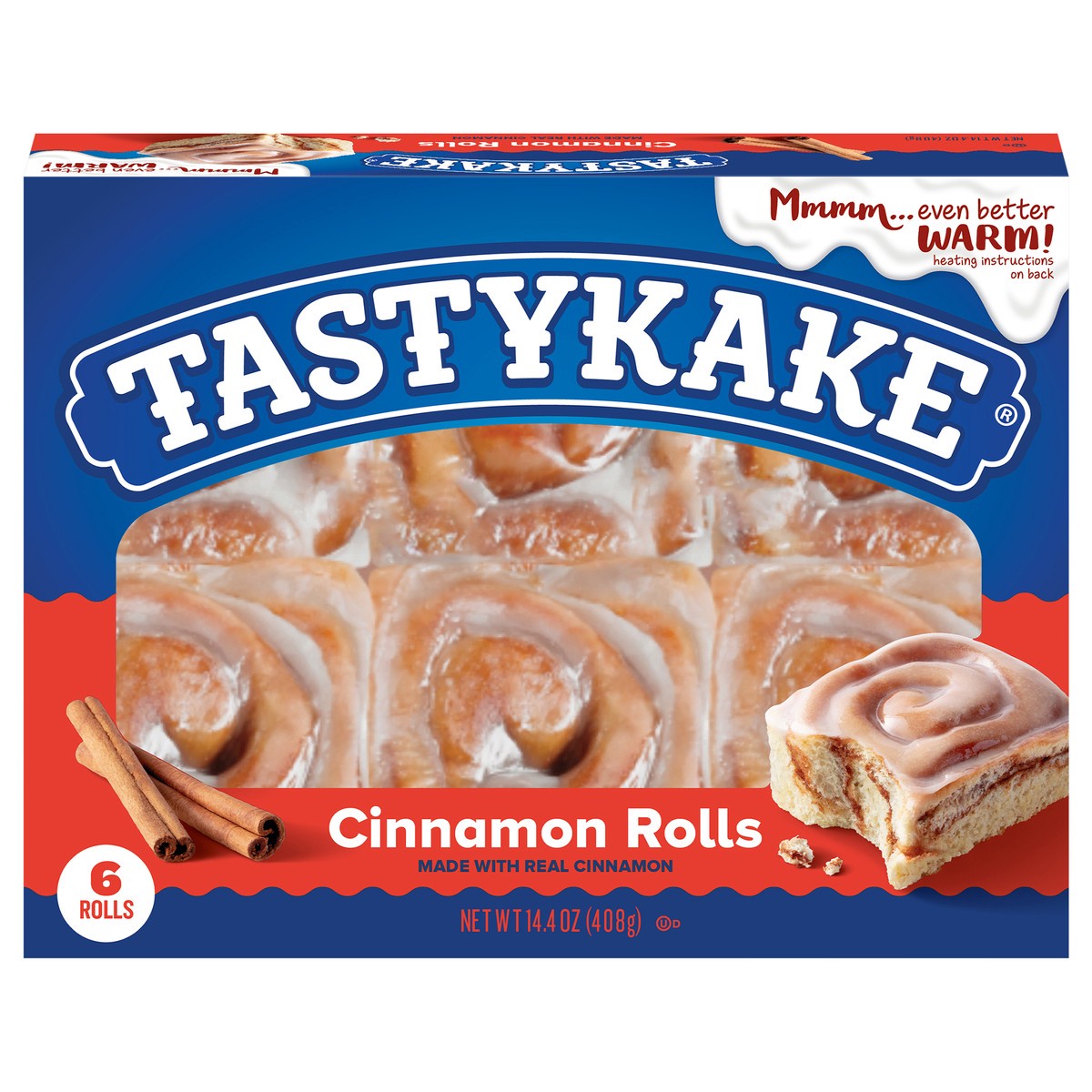 slide 1 of 11, Tastykake Cinnamon Rolls 6 ea, 6 ct