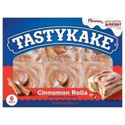 Tastykake Cinnamon Rolls, 6 Cinnamon Breakfast Sweet Rolls