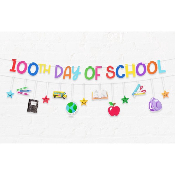 slide 2 of 2, Office Depot Brand 100Th Day Of School Paper Banner, 7', Multicolor, 1 ct