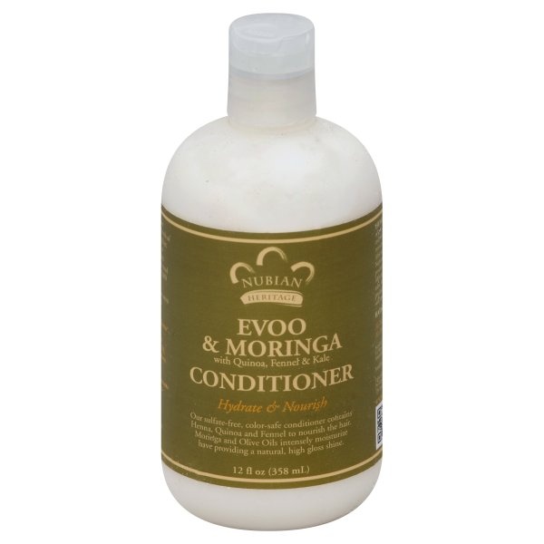 slide 1 of 1, Nubian Heritage Evoo Moringa Repair Extend Conditioner, 12 oz