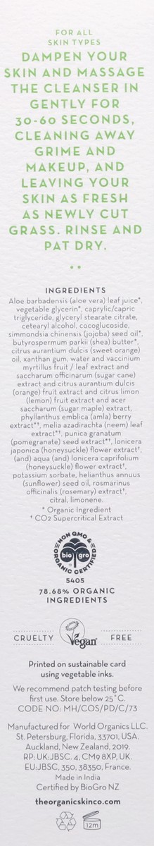slide 5 of 12, The Organic Skin Co Fruit Acid Complex Clean Slate Cleanser 3.0 fl oz, 1 ct