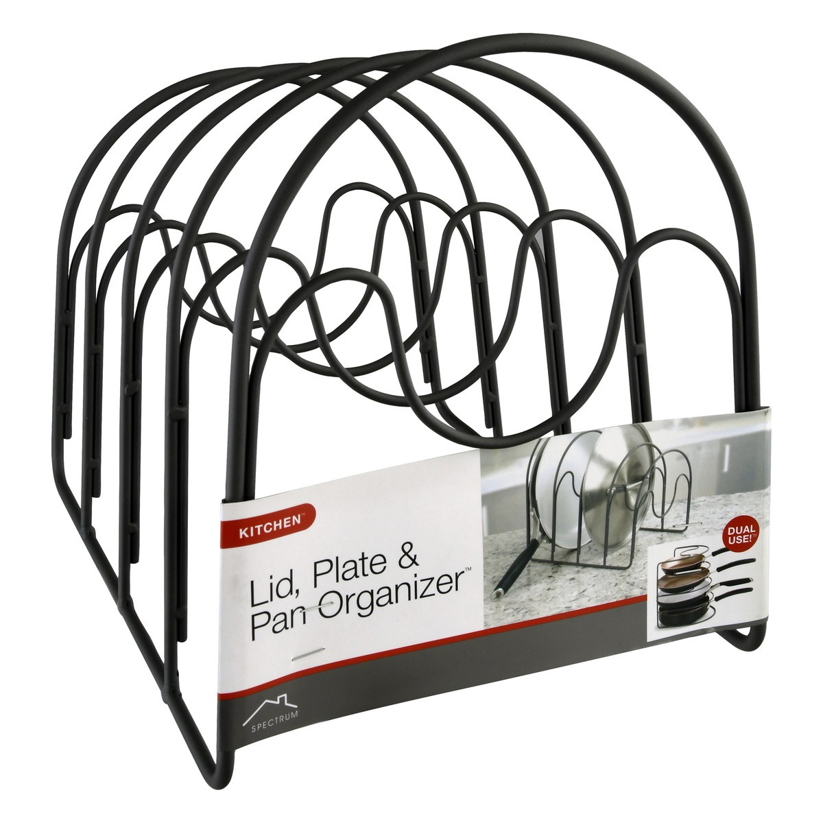 slide 8 of 11, Spectrum Kitchen Lid, Plate & Pan Organizer 1 ea, 1 ct