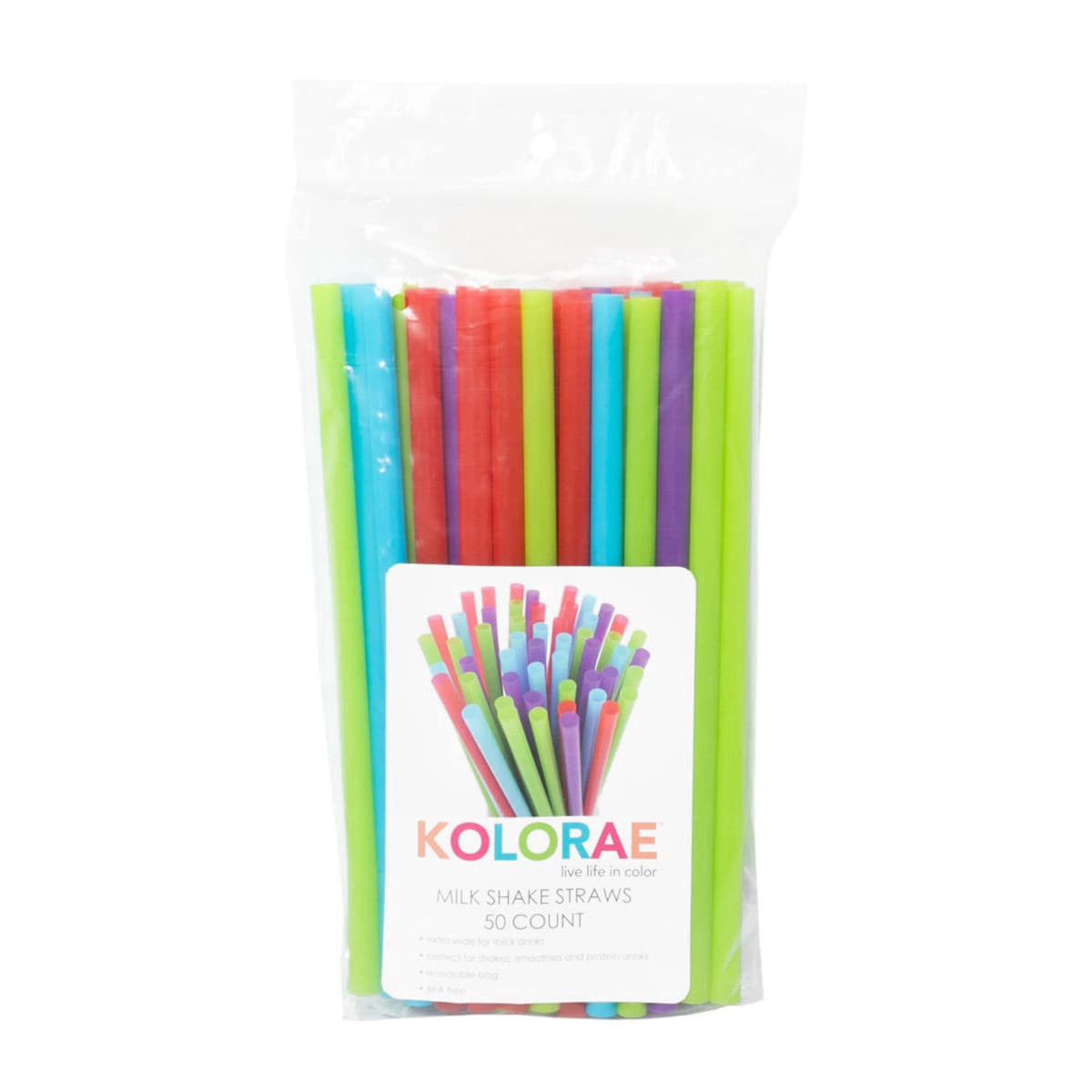 slide 1 of 21, Kolorae Milk Shake Straws, 50 ct