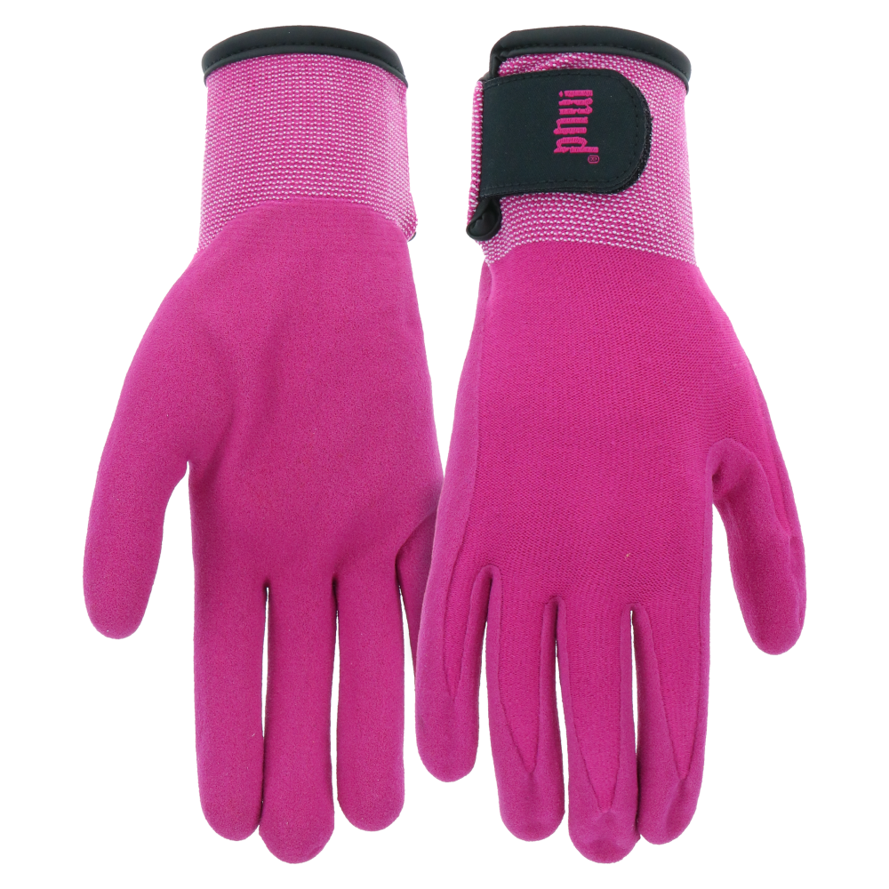 slide 1 of 1, Mud Grip Magenta Gardening Gloves, 1 ct