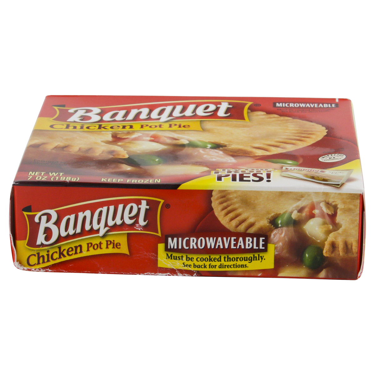slide 3 of 6, Banquet Frozen Microwaveable Chicken Pot Pie, 7 oz