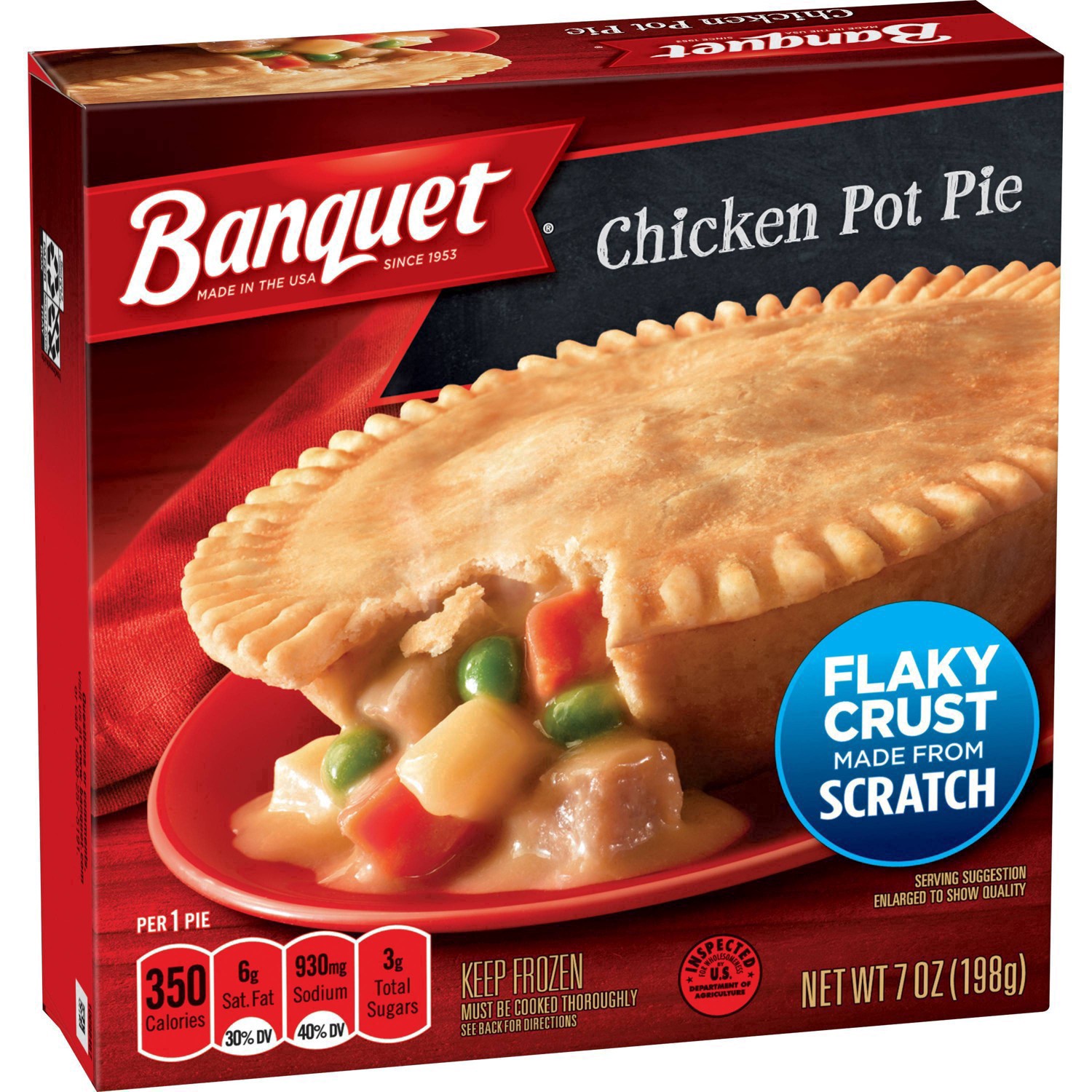 slide 17 of 33, Banquet Frozen Pot Pie Dinner, Chicken, 7-Ounce, 7 oz