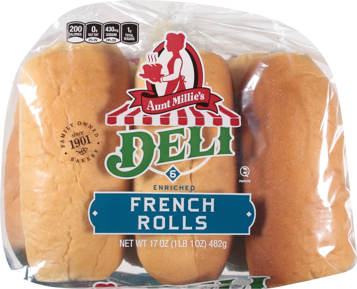 slide 3 of 13, Aunt Millie's French Rolls, 6 ct; 21 oz