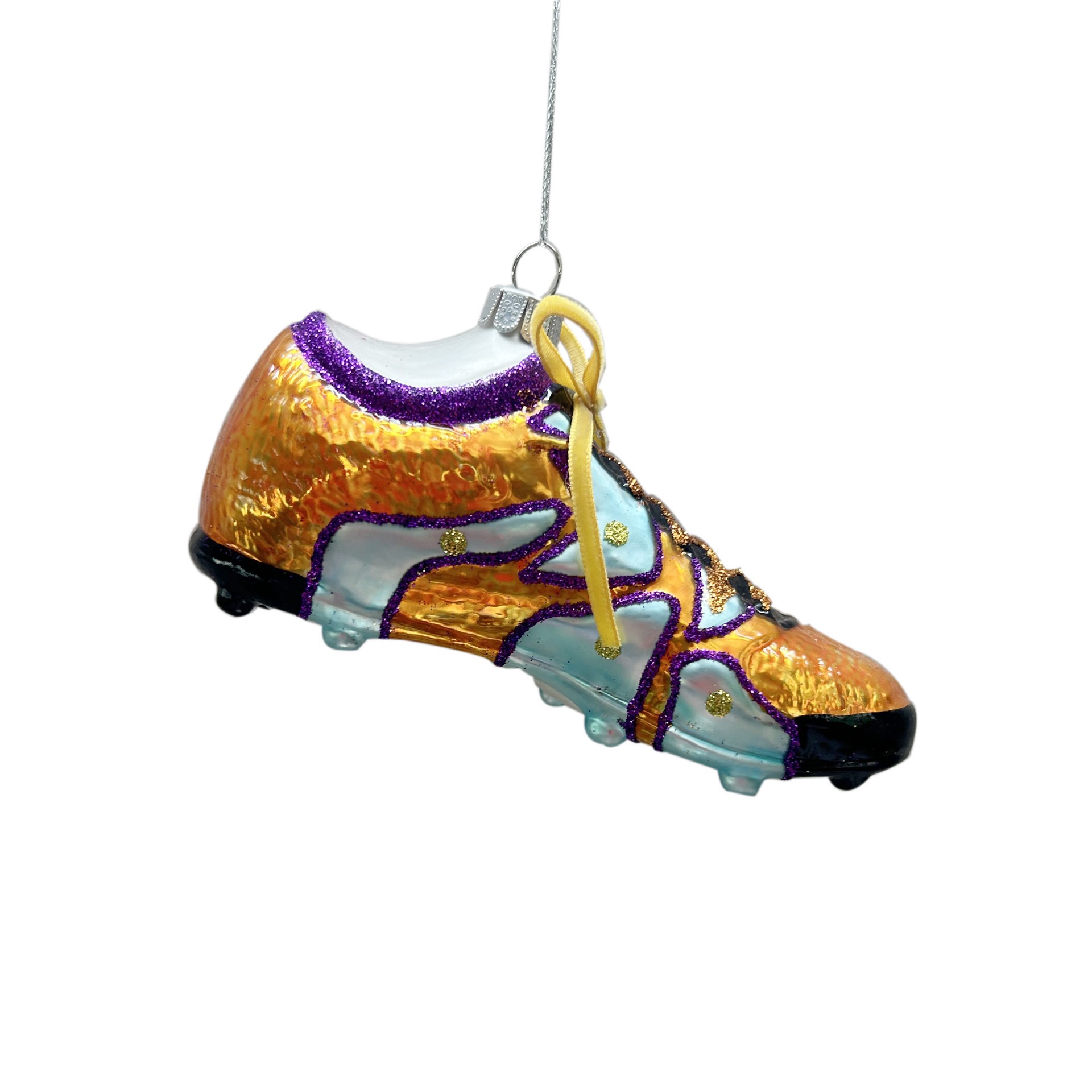 slide 2 of 2, 4.75" Running Shoes Glass Ornament By Ashland, 4.75 in x 1.5 in x 2.38 in