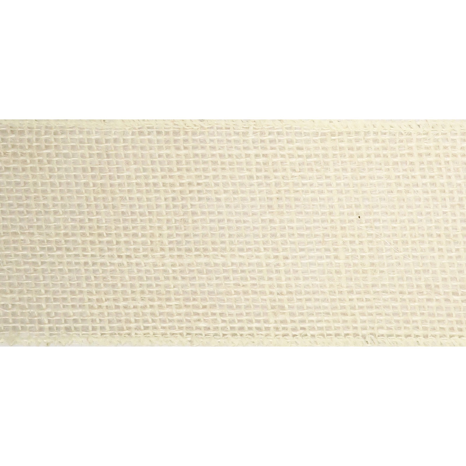 slide 3 of 4, 2.5" X 25ft. Ivory Wired Faux Burlap Ribbon By Celebrate It, 2.5 in x 25 ft