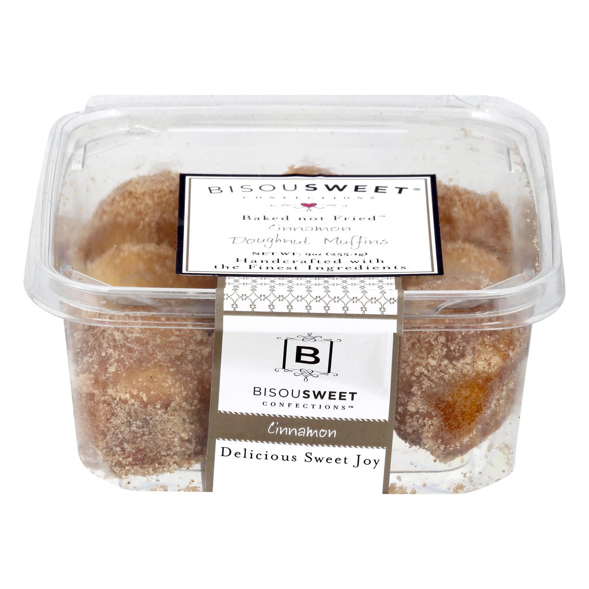 slide 4 of 12, BisouSweet Cinnamon Doughnut Muffins 9 oz, 9 oz