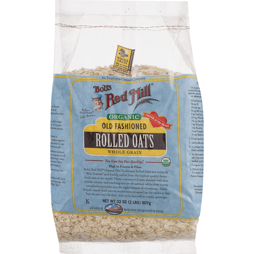 slide 4 of 9, Bob's Red Mill Organic Old Fashioned Rolled Oats Whole Grain, 32 oz