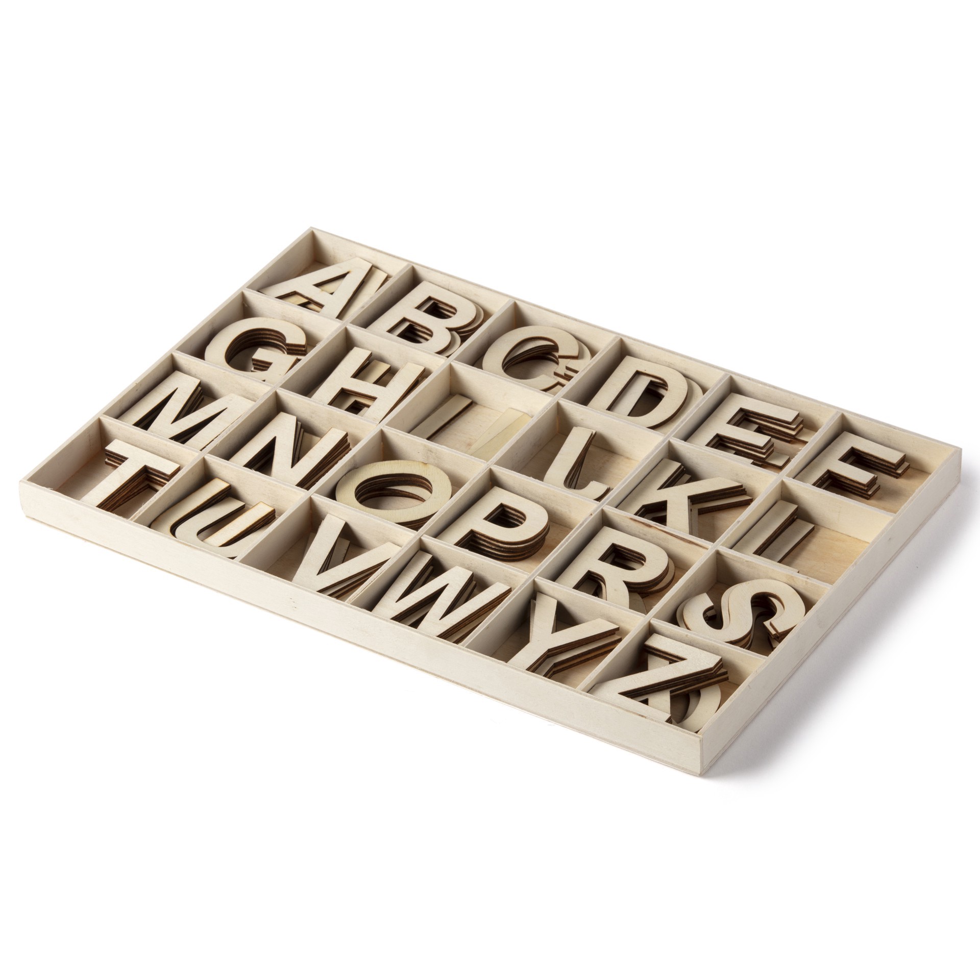 slide 5 of 5, 121 Piece Wood Letter Set By Make Market, 121 ct