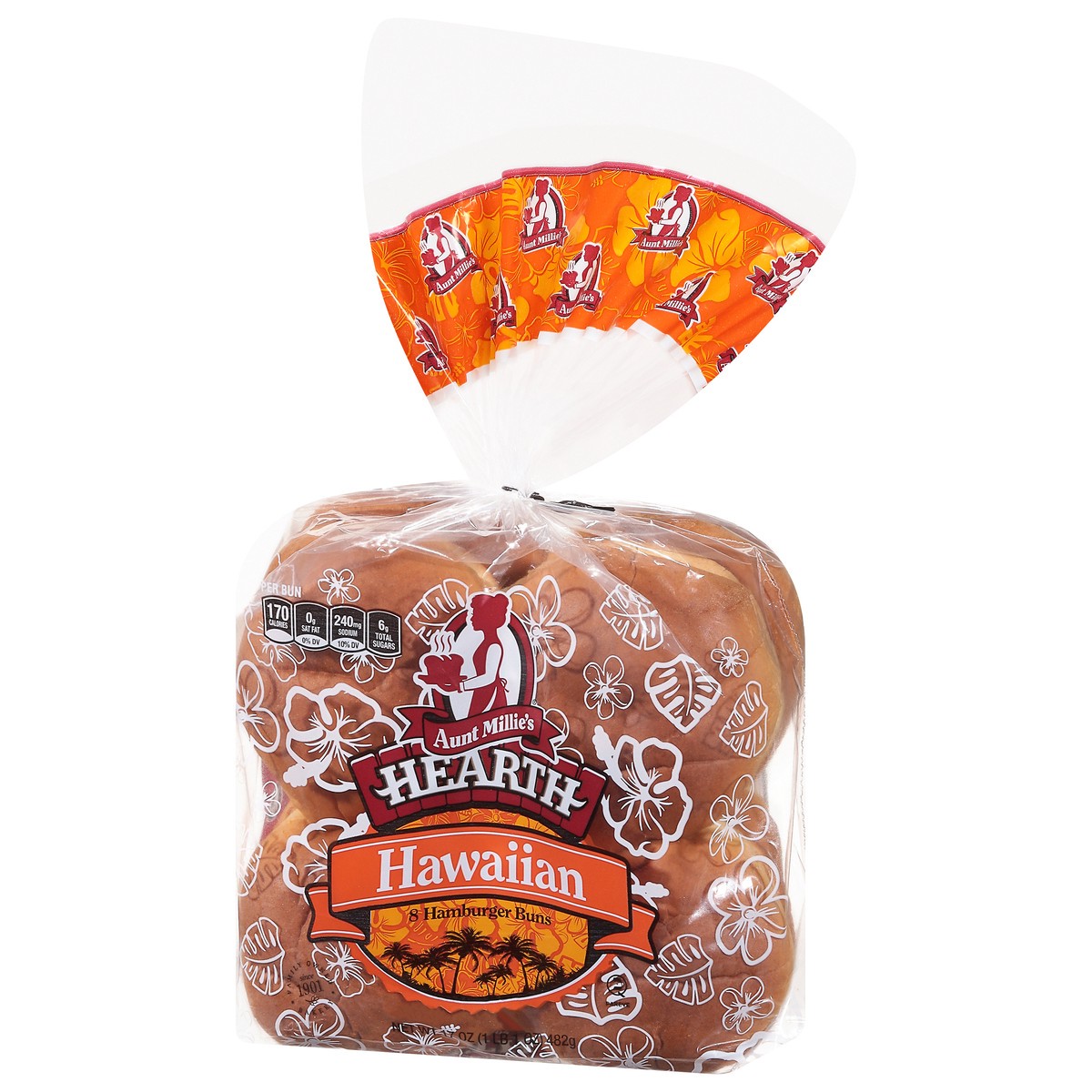 slide 9 of 9, Aunt Millie's Hearth Hawaiian Hamburger Buns 8 Ct, 8 ct