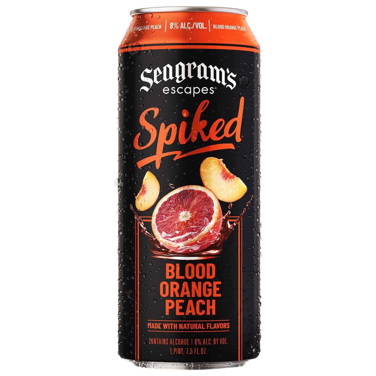 slide 1 of 3, Seagram's Spiked Blood Orange Peach - 23.5oz, 23.5 fl oz