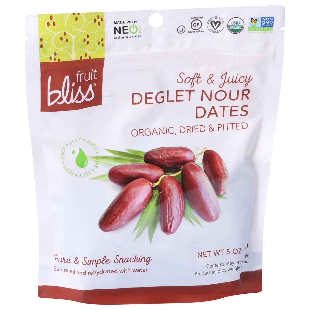 slide 2 of 9, Fruit Bliss Dried & Pitted Organic Deglet Nour Dates 5 oz, 5 oz