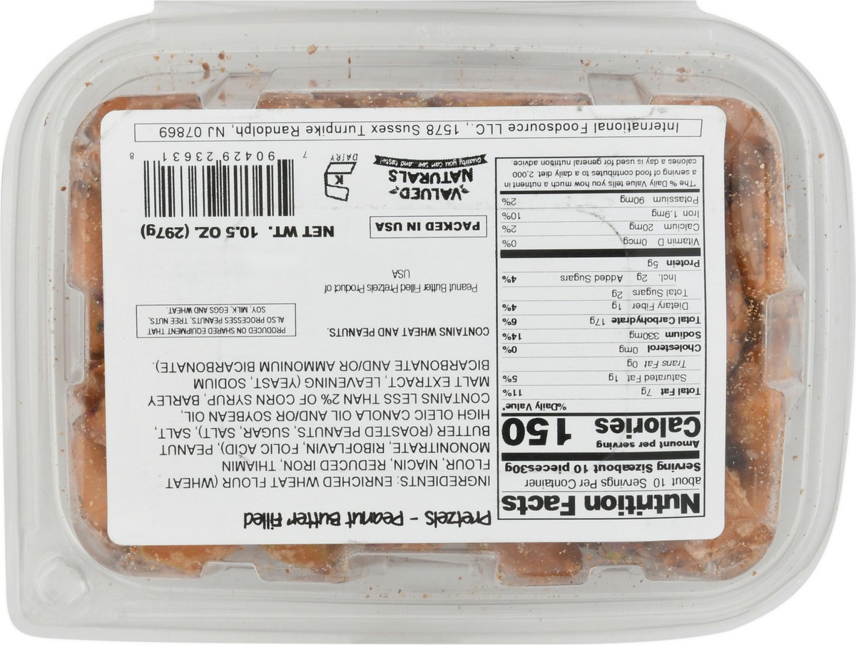 slide 9 of 14, Valued Naturals Peanut Butter Filled Pretzels - 10.5 oz, 10.5 oz