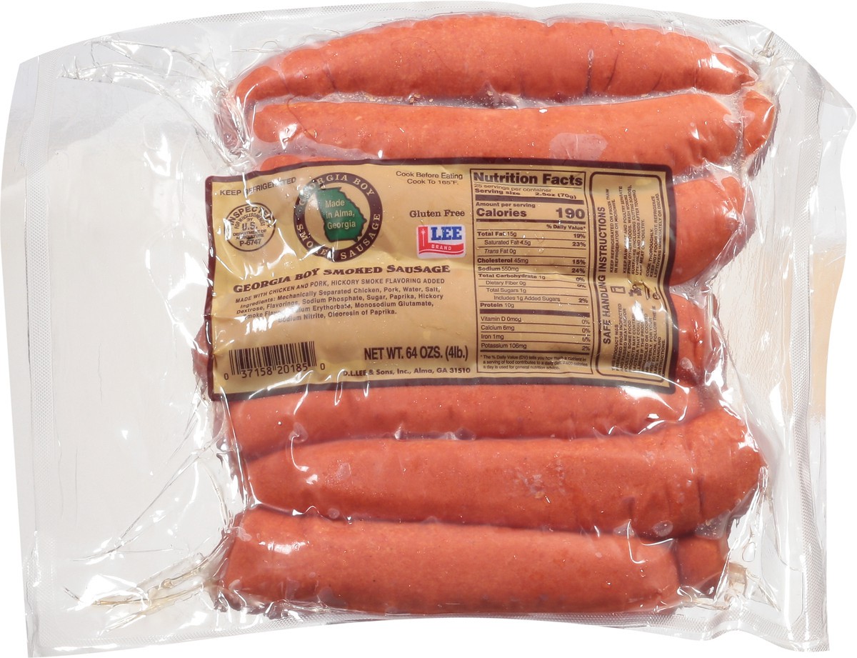 slide 8 of 9, Georgia Boy Smoked Sausage, 64 oz