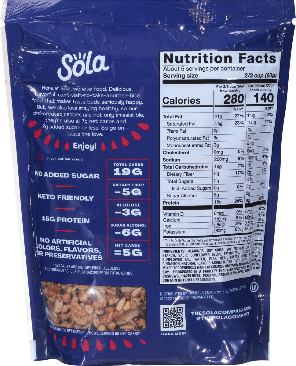 slide 5 of 9, Sola Blueberry Cinnamon Granola, 11 oz