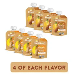 Happy Baby Nutty Blends Organic Baby Food Pouch Variety Pack - 3 oz / 8 pk