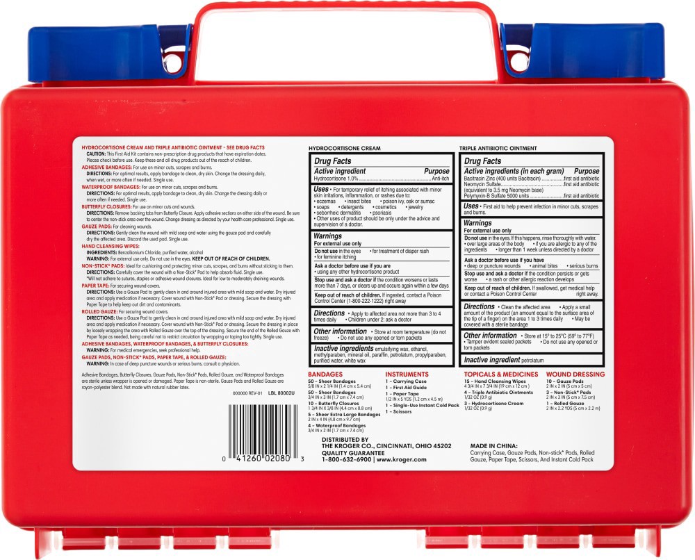 slide 2 of 2, Kroger First Aid Kit, 160 ct