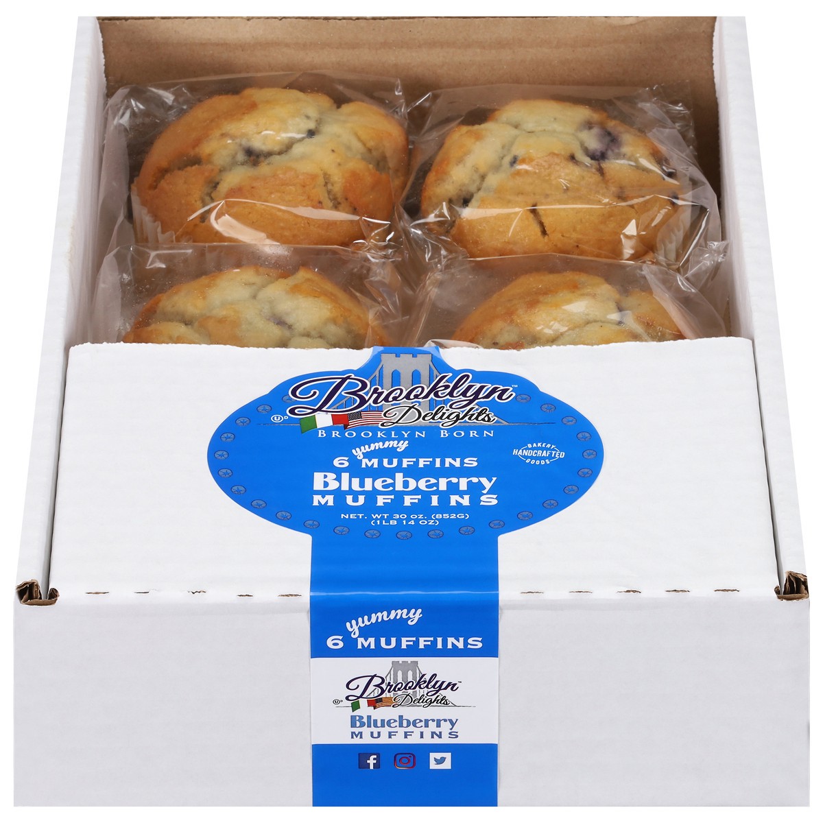 slide 1 of 14, Brklyn Del Blbry Muff 6Pk, 1 ct