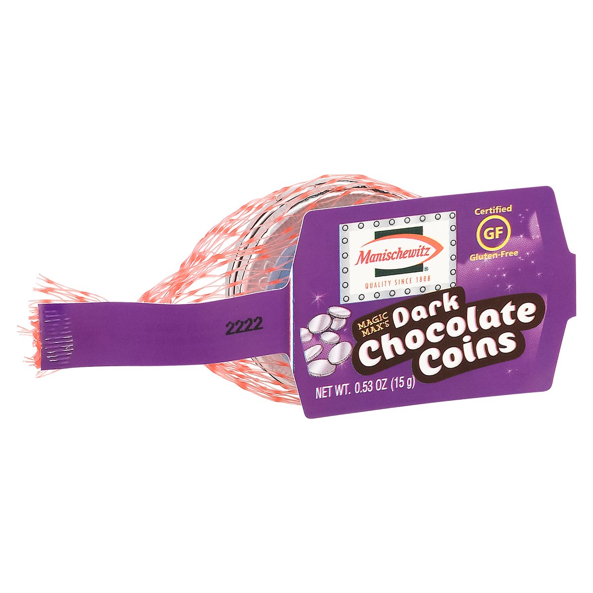 slide 6 of 9, Manischewitz Candy Coins Dark Chocolate, 0.53 oz