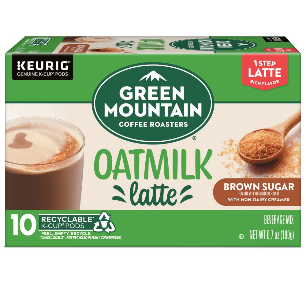 slide 2 of 6, Green Mountain Coffee Roasters Brown Sugar Oatmilk Latte Medium Roast K-Cups Coffee Pods, 10 ct