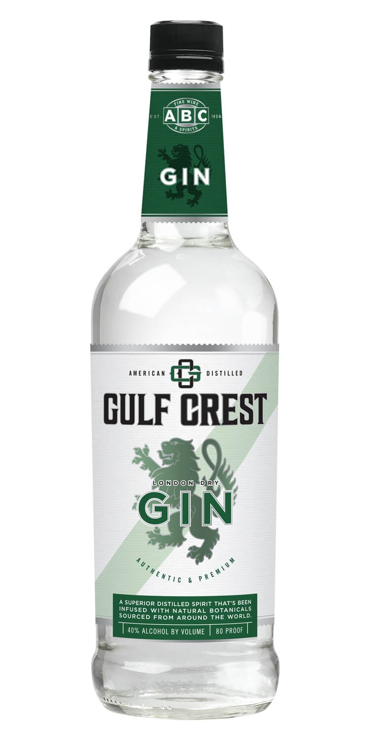 slide 1 of 1, ABC Gulf Crest Gin, 750 ml