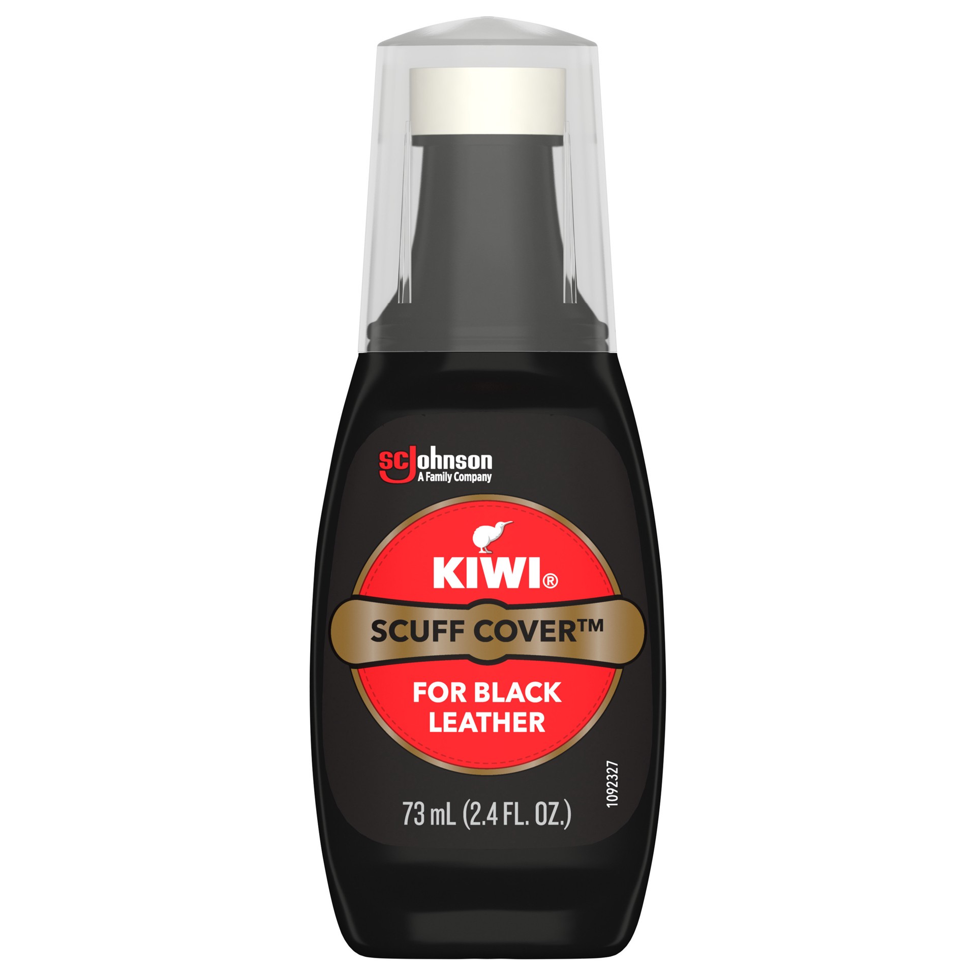 slide 1 of 5, KIWI Scuff Cover, Black, 2.4 oz (1 Bottle with Sponge Applicator), 2.5 oz