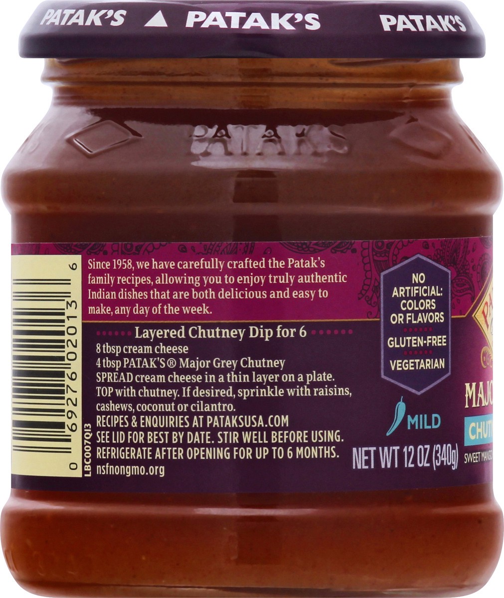 slide 2 of 9, Patak's Original Mild Major Grey Chutney 12 oz, 12 oz