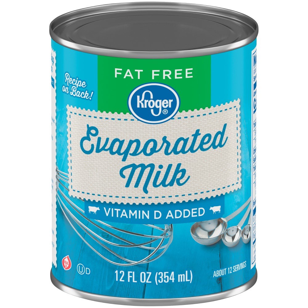 slide 4 of 6, Kroger Evaporated Milk - Fat Free, 12 fl oz