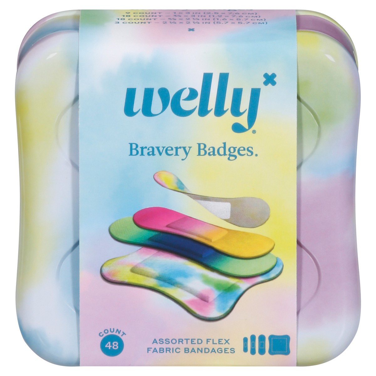 slide 1 of 9, Welly Bravery Badges Assorted Flex Fabric Bandages 48 ea, 48 ct