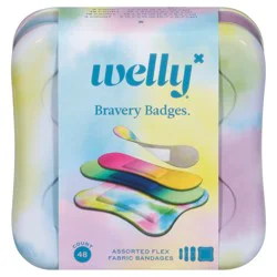 Welly Bravery Badges Assorted Flex Fabric Bandages 48 ea