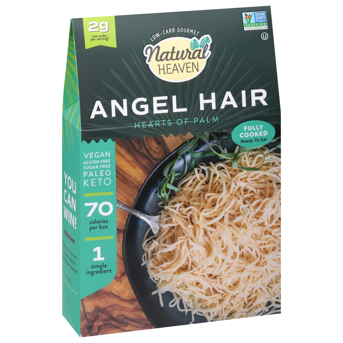 slide 3 of 13, Natural Heaven Angel Hair Hearts Of Palm Noodles - 9 Oz, 9 oz