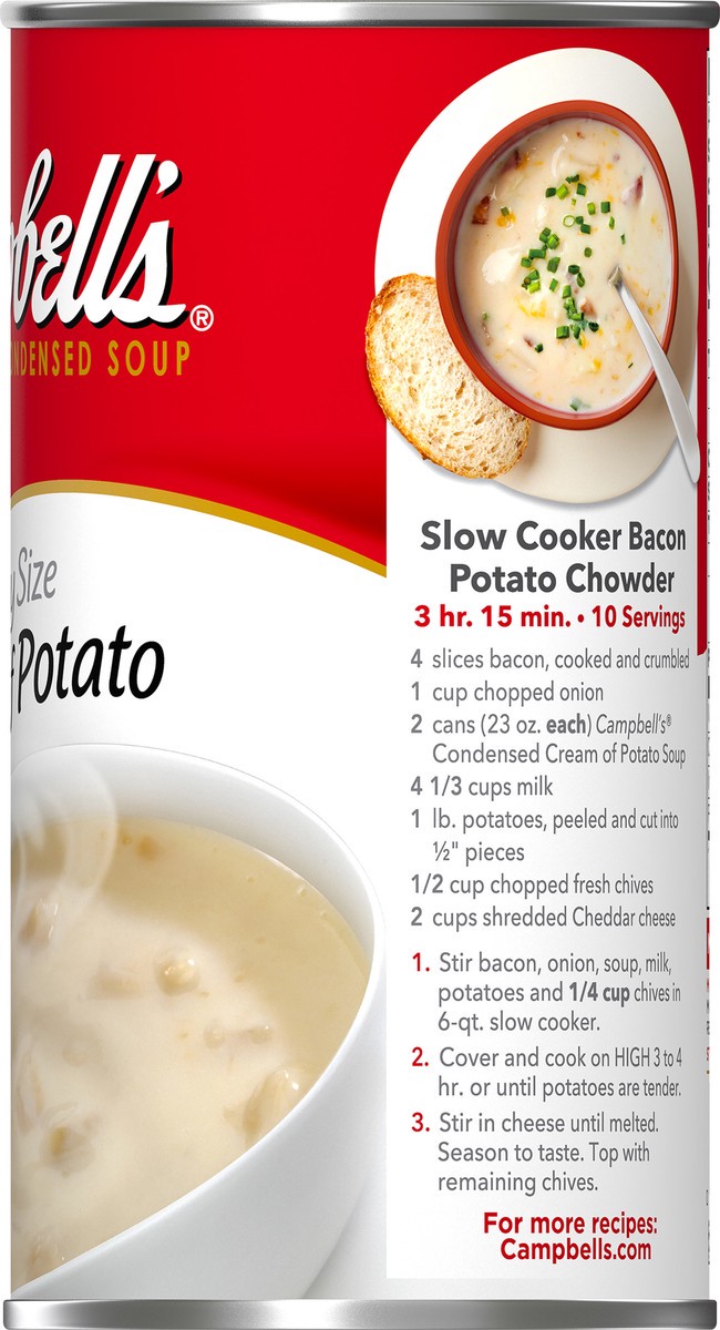 slide 4 of 13, Campbell's Family Size Cream of Potato Condensed Soup 23 oz, 23 oz