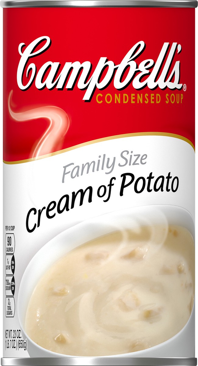slide 8 of 13, Campbell's Family Size Cream of Potato Condensed Soup 23 oz, 23 oz