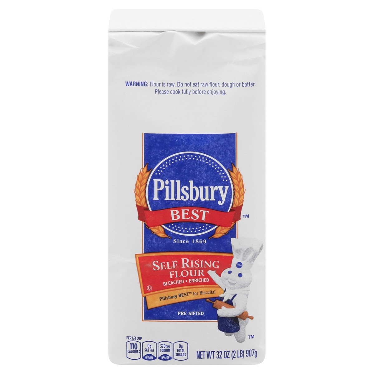 slide 1 of 1, Pillsbury Best Self Rising Flour Bleached Enriched, 2 lb