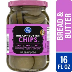 Kroger Bread & Butter Chips - 16 fl oz
