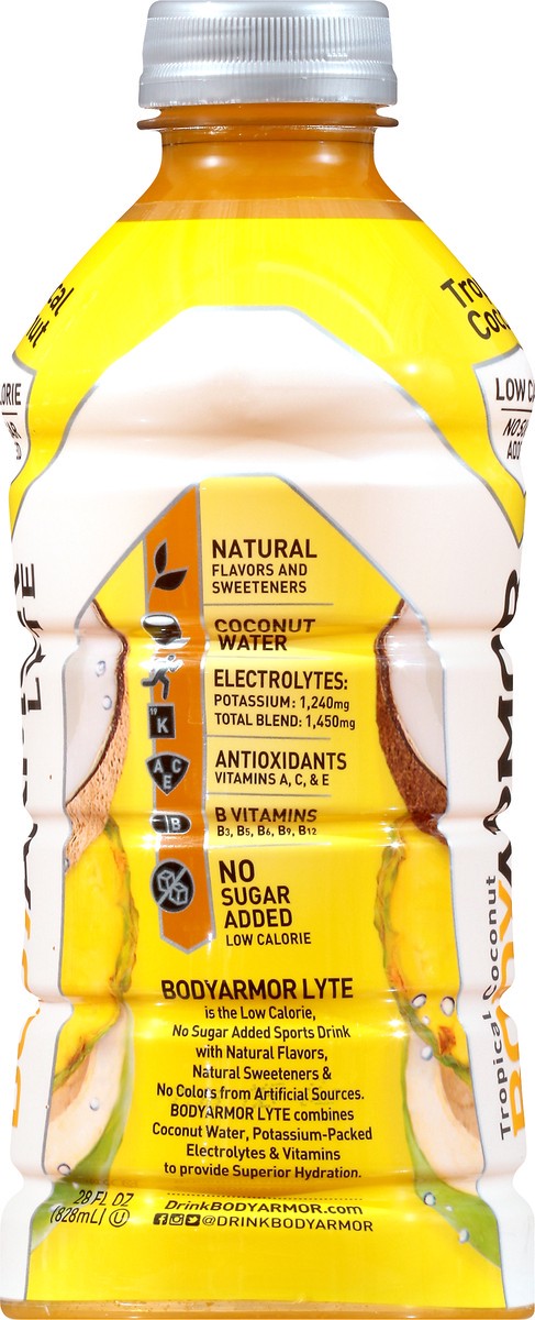 slide 6 of 9, BODYARMOR Lyte Tropical Coconut Sports Drink - 28 fl oz, 28 fl oz