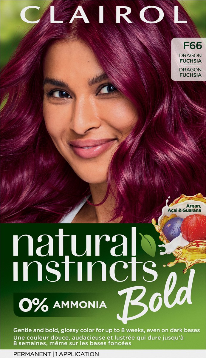slide 5 of 6, Natural Instincts Clairol Natural Instincts Bold F66 Dragon Fuchsia Hair Dye, 1 ct
