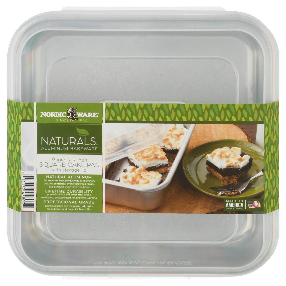 slide 3 of 10, Nordic Ware Naturals Square Cake Pan with Storage Lid 1 ea, 1 ct