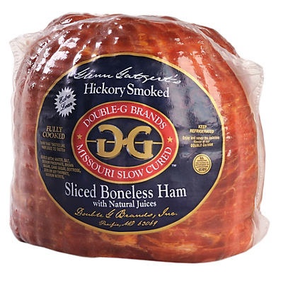 slide 1 of 1, Double G Hickory Smoked Sliced Quarter Ham, per lb